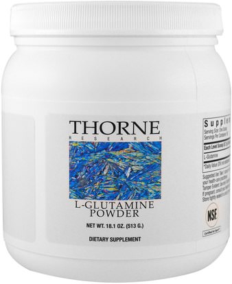 Thorne Research, L-Glutamine Powder, 18.1 oz (513 g) ,المكملات الغذائية، والأحماض الأمينية، ل الجلوتامين، ل مسحوق الجلوتامين