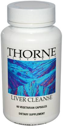 Thorne Research, Liver Cleanse, 60 Vegetarian Capsules ,الصحة، دعم الكبد، الأعشاب، البربري - بربارين