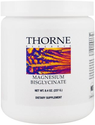 Thorne Research, Magnesium Bisglycinate, 8.4 oz (237 g) ,المكملات الغذائية، المعادن، غليسينات المغنيسيوم