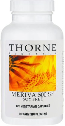 Thorne Research, Meriva 500-SF, NSF Certified for Sport, 120 Vegetarian Capsules ,المكملات الغذائية، مضادات الأكسدة، الكركمين، ميريفا فيتوسوم الكركمين