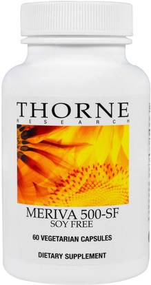 Thorne Research, Meriva 500 - SF, Soy Free, 60 Vegetarian Capsules ,المكملات الغذائية، مضادات الأكسدة، الكركمين