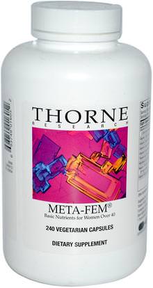 Thorne Research, Meta-Fem, 240 Vegetarian Capsules ,الفيتامينات، الفيتامينات، انقطاع الطمث