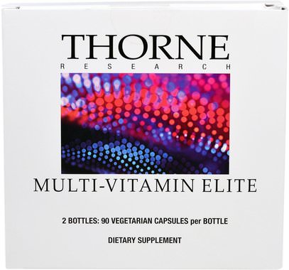 Thorne Research, Multi-Vitamin Elite, 2 Bottles, 90 Vegetarian Capsules Per Bottle ,الفيتامينات، الفيتامينات