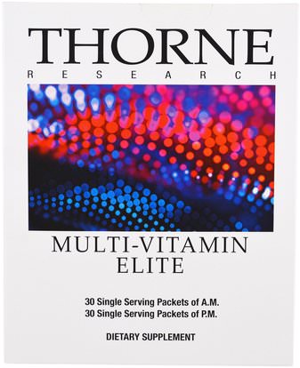 Thorne Research, Multi-Vitamin Elite, 30 Single Serving Packets of AM, 30 Single Serving Packets of PM ,الفيتامينات، الفيتامينات