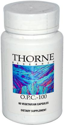 Thorne Research, O.P.C.-100, 60 Vegetarian Capsules ,المكملات الغذائية، مضادات الأكسدة، استخراج بذور العنب