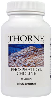 Thorne Research, Phosphatidyl Choline, 60 Gelcaps ,الفيتامينات، الكولين، الفوسفاتيديل الكولين