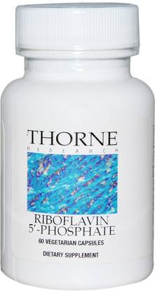 Thorne Research, Riboflavin 5 Phosphate, 60 Vegetarian Capsules ,الفيتامينات، فيتامين ب، فيتامين b2 - الريبوفلافين