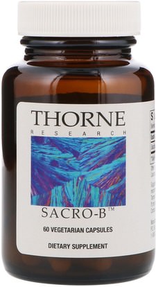 Thorne Research, Sacro-B, 60 Vegetarian Capsules ,المكملات الغذائية، البروبيوتيك، ساكاروميسز بولاردي