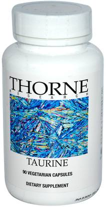 Thorne Research, Taurine, 90 Vegetarian Capsules ,المكملات الغذائية، والأحماض الأمينية، التورين