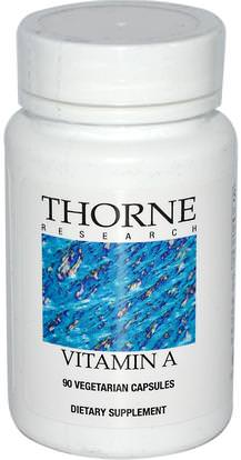 Thorne Research, Vitamin A, 90 Vegetarian Capsules ,الفيتامينات، فيتامين (أ)، دعم المناعة