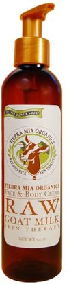 Tierra Mia Organics, Face & Body Cream, Raw Goat Milk Skin Therapy, Coconut Scented, 7.4 oz ,حمام، الجمال، غسول الجسم