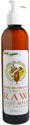 Tierra Mia Organics, Raw Goat Milk Skin Therapy, Face & Body Cream, Citrus Scented, 7.4 oz ,حمام، الجمال، غسول الجسم