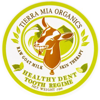 Tierra Mia Organics, Raw Goat Milk Skin Therapy, Healthy Dent Tooth Regime.75 oz ,حمام، الجمال، معجون أسنان