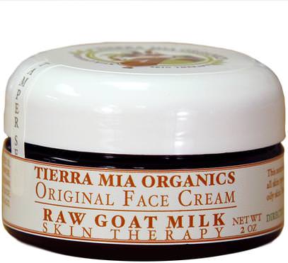 Tierra Mia Organics, Raw Goat Milk Skin Therapy, Original Face Cream, 2 oz ,الجمال، العناية بالوجه، نوع الجلد الوردية، البشرة الحساسة، الصحة، حب الشباب، نوع الجلد حب الشباب الجلد المعرضة