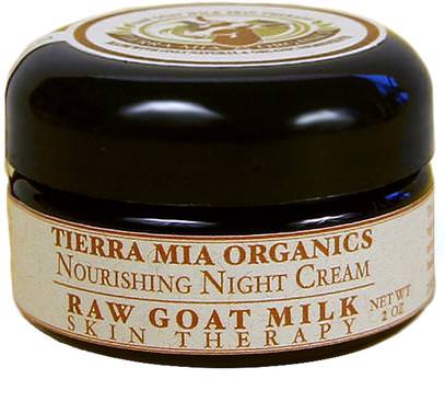Tierra Mia Organics, Raw Goats Milk Skin Therapy, Nourishing Night Cream, 2 oz ,الصحة، الجلد، الكريمات الليل، الجمال، العناية بالوجه، الكريمات المستحضرات، الأمصال