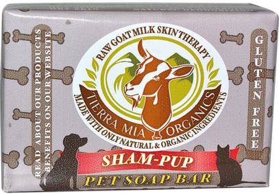 Tierra Mia Organics, Sham-Pup, Pet Soap Bar, 4.2 oz ,الحيوانات الأليفة الكلاب، الشامبو و الاستمالة الحيوانات الأليفة
