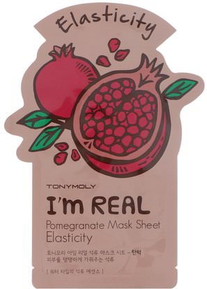 Tony Moly, Im Real, Pomegranate Mask Sheet, Elasticity ,Herb-sa