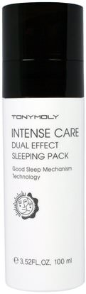 Tony Moly, Intense Care Dual Effect Sleeping Pack, 3.52 fl oz (100 ml) ,حمام، الجمال، الجلد، الكريمات الليل