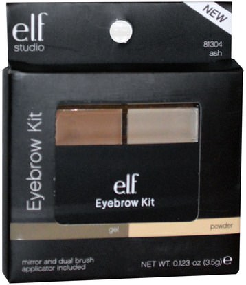 أدوات / فرش، وجه E.L.F. Cosmetics, Eyebrow Kit, Gel & Powder, Ash, 0.123 oz (3.5 g)