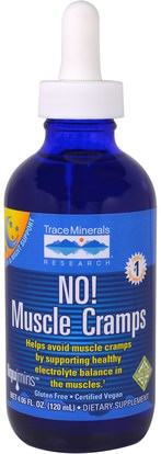 Trace Minerals Research, No! Muscle Cramps, 4.06 fl oz (120 ml) ,والصحة، ومكافحة الألم