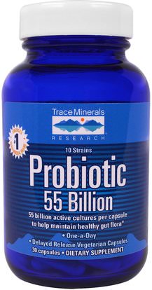Trace Minerals Research, Probiotic, 55 Billion, 30 Capsules ,المكملات الغذائية، البروبيوتيك