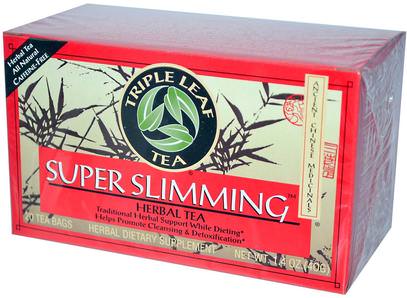 Triple Leaf Tea, Super Slimming, Caffeine-Free, 20 Tea Bags, 1.4 oz (40 g) ,وفقدان الوزن، والنظام الغذائي