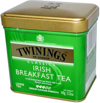 Twinings, Classics, Irish Breakfast Loose Tea, 3.53 oz (100 g) ,الطعام، شاي الأعشاب، الشاي الأسود