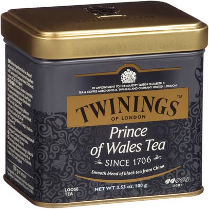 Twinings, Prince of Wales Loose Tea, 3.53 oz (100 g) ,الطعام، شاي الأعشاب، الشاي الأسود