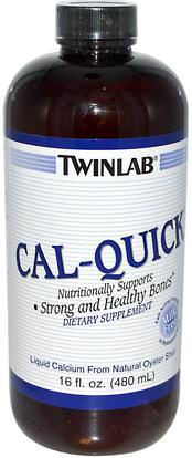Twinlab, Cal-Quick, 16 fl oz (480 ml) ,المكملات الغذائية، المعادن، الكالسيوم، الكالسيوم السائل