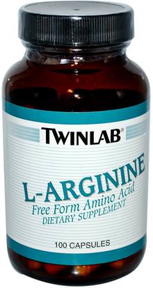 Twinlab, L-Arginine, 100 Capsules ,المكملات الغذائية، والأحماض الأمينية، ل أرجينين