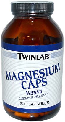 Twinlab, Magnesium Caps, 400 mg, 200 Capsules ,المكملات الغذائية، المعادن، أكسيد المغنيسيوم