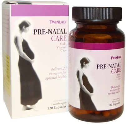 Twinlab, Pre-Natal Care Multi Vitamin Caps, 120 Capsules ,الفيتامينات، الفيتامينات قبل الولادة، النساء