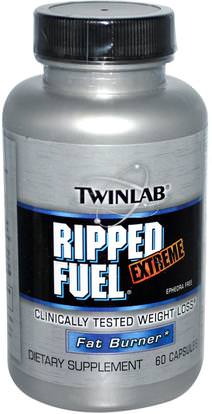 Twinlab, Ripped Fuel Extreme, Fat Burner, 60 Capsules ,وفقدان الوزن، والنظام الغذائي، وحرق الدهون