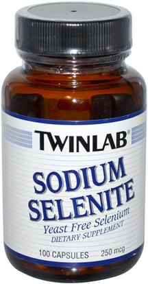 Twinlab, Sodium Selenite, 250 mcg, 100 Capsules ,المكملات الغذائية، المعادن، الصوديوم
