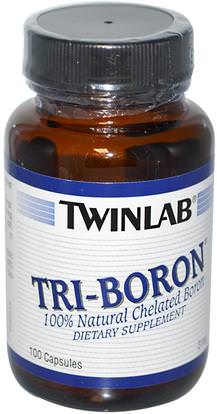 Twinlab, Tri-Boron, 3 mg, 100 Capsules ,المكملات الغذائية، والمعادن، البورون