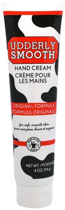 Udderly Smooth, Hand Cream, Original Formula, 4 oz (114 g) ,حمام، الجمال، كريمات اليد