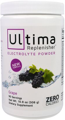 Ultima Health Products, Ultima Replenisher Electrolyte Powder, Grape, 10.8 oz (306 g) ,والرياضة، بالكهرباء شرب التجديد
