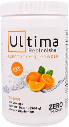 Ultima Health Products, Ultima Replenisher Electrolyte Powder, Orange, 10.8 oz (306 g) ,والرياضة، بالكهرباء شرب التجديد
