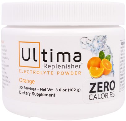 Ultima Health Products, Ultima Replenisher Electrolyte Powder, Orange, 3.6 oz (102 g) ,والرياضة، بالكهرباء شرب التجديد
