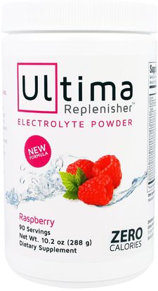 Ultima Health Products, Ultima Replenisher Electrolyte Powder, Raspberry, 10.2 oz (288 g) ,والرياضة، بالكهرباء شرب التجديد