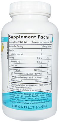 Herb-sa Nordic Naturals, Ultimate Omega, Lemon, 1000 mg, 120 Soft Gels
