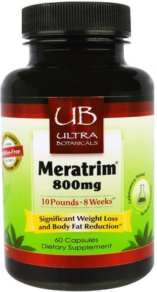 Ultra Laboratories, Meratrim, 800 mg, 60 Capsules ,وفقدان الوزن، والنظام الغذائي