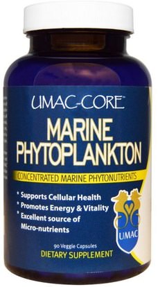 Umac-Core, Marine Phytoplankton, 90 Veggie Caps ,المكملات الغذائية، العوالق النباتية البحرية، الطحالب المختلفة