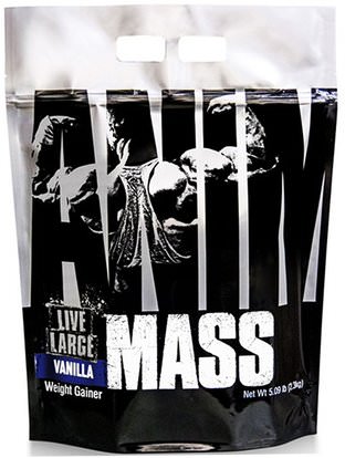 Universal Nutrition, Animal Mass, Vanilla, 5.09 lb (2.3 kg) ,الرياضة، الوزن الرابح