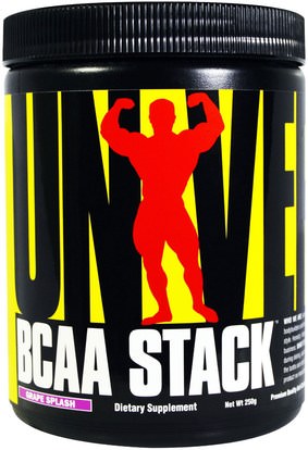 Universal Nutrition, BCAA Stack, Grape Splash, 250 g ,بكا (متفرعة سلسلة الأحماض الأمينية)، والرياضة، والرياضة