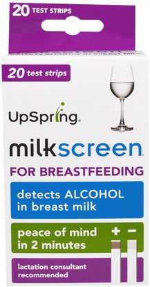 UpSpring, Milkscreen, 20 Test Strips ,صحة الطفل، تغذية الطفل، الرضاعة الطبيعية