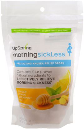 UpSpring, Morning SickLess, Ginger Lemon Drops, 4 oz (112 g) ,الصحة، الحمل