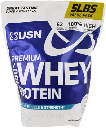 USN, 100% Premium Whey Protein, WheyTella, 5 lbs (2.27 kg) ,المكملات الغذائية، بروتين مصل اللبن، والرياضة