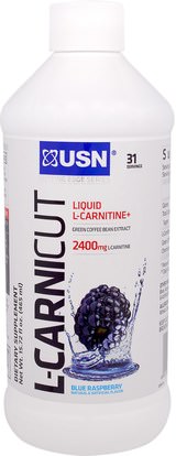 USN, Cutting Edge Series, L-Carnicut, Blue Raspberry, 15.72 fl oz (465 ml) ,Herb-sa