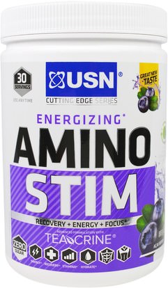 USN, Energizing, Amino Stim, Acai Berry, 11.64 oz (330 g) ,Herb-sa
